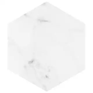 Classico Carrara Hexagon 7 in. x 8 in. Porcelain Floor and Wall Tile (7.5 sq. ft./Case) | The Home Depot