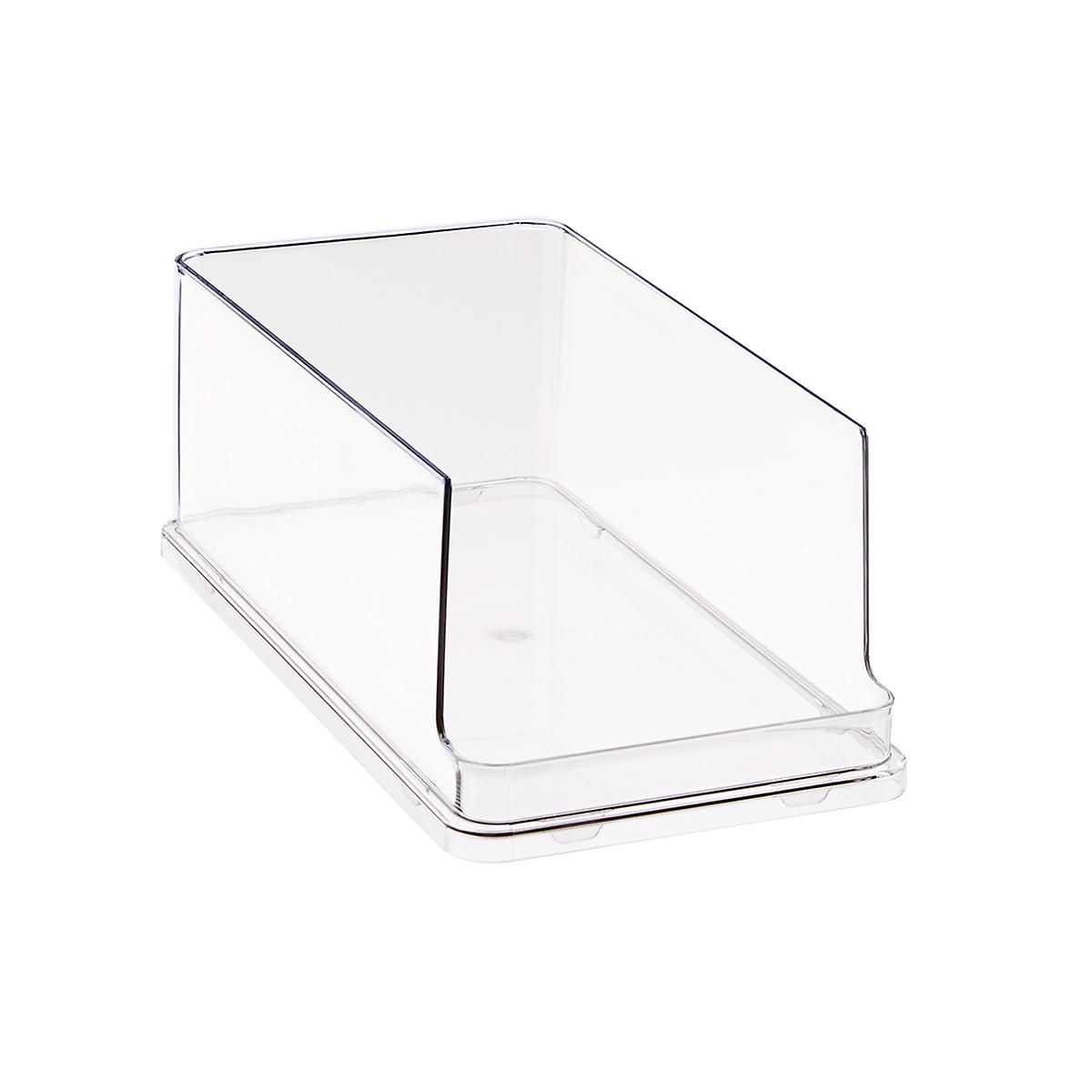 Narrow Short Manhattan Open-Front Bin Clear | The Container Store