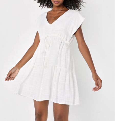 White Dress
Short Sleeve Dress
Mini Dress
Summer Dress
Summer Outfit 
#LTKunder100 #LTKU #LTKstyletip #LTKSeasonal