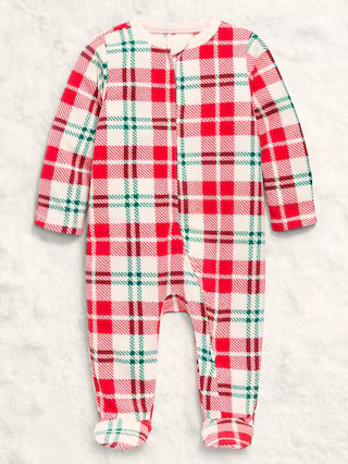 2-Way-Zip Sleep & Play Microfleece Footed One-Piece for Baby | Old Navy (US)