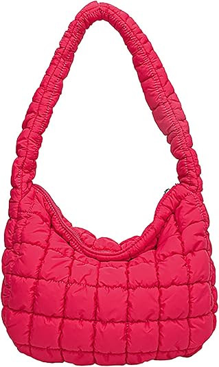 Quilted Tote Bag for Women Puffer Bag Lightweight Padding Shoulder Bag Hobo Bag Satchel Handbag C... | Amazon (US)