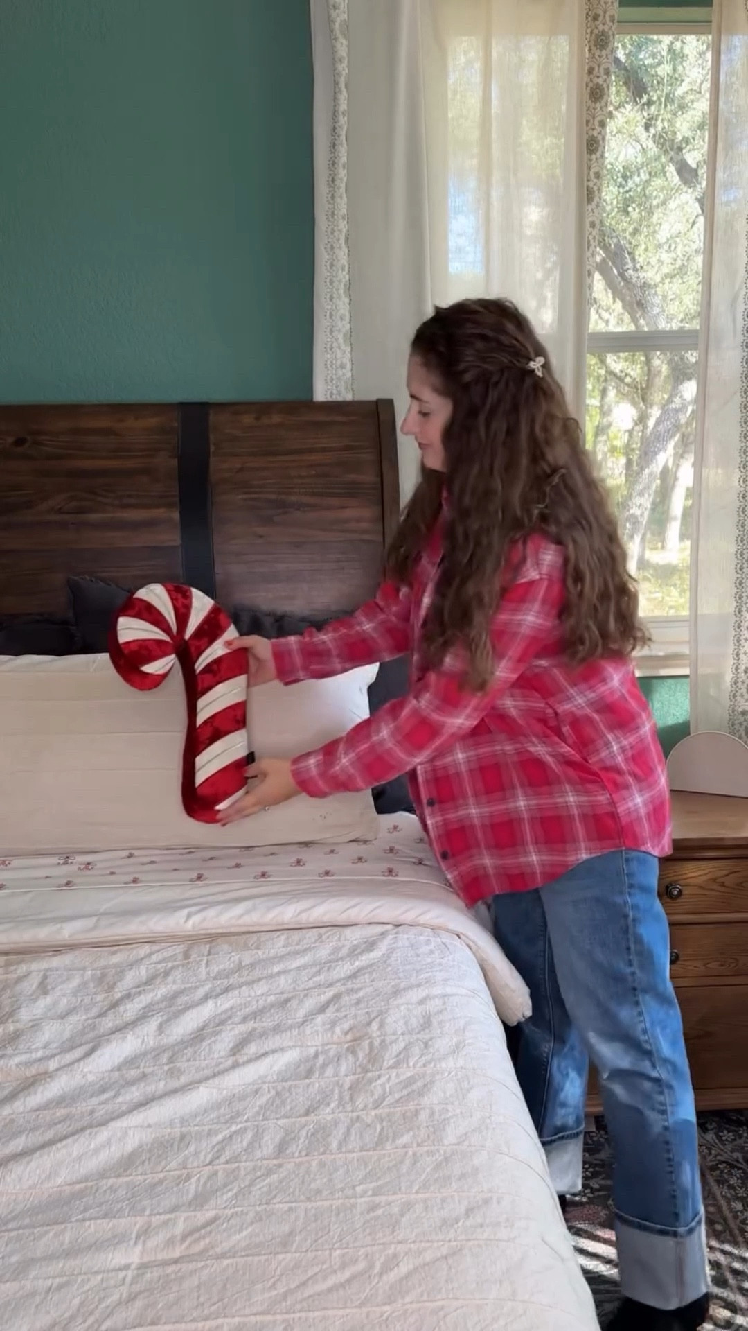 Turning our bedroom into a cozy little Christmas retreat 🤍🎄
Simple touches, soft layers, and a little holiday magic,  it’s amazing how a few small things can make a space feel warm again.

If you’re new here, welcome to my cozy corner of the internet,  where motherhood, home, and the tiniest moments all get to feel a little magical. ✨

#CozyChristmas
#ChristmasBedroom
#ChristmasDecorIdeas
#DecorateWithMe
#CozyHomeVibes
#HolidayHomeDecor
#CozyAesthetic
#MomLifeUnfiltered
#cozyseason 
#christmasbedding