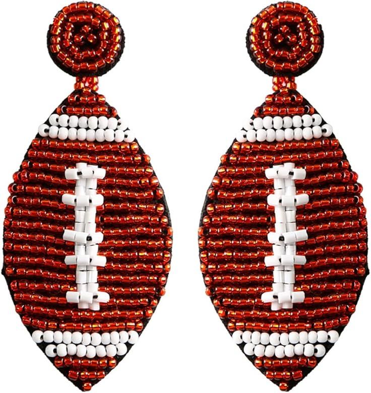 World Cup Beaded Handmade Cute Baseball Basketball Softball Soccer Drop Dangle Colorful Earrings ... | Amazon (US)