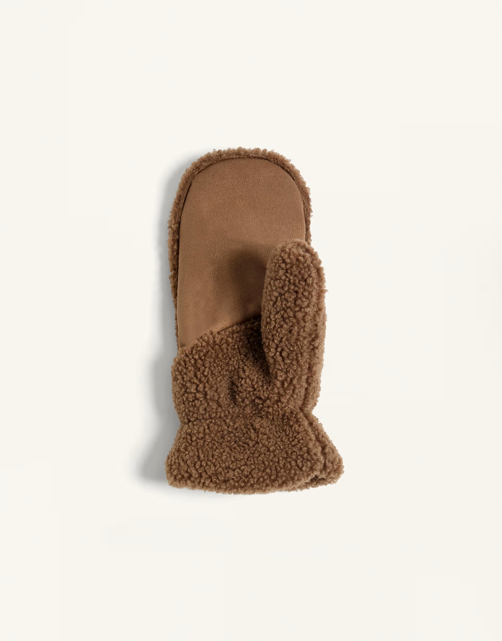 OYSHO - Mitaines en imitation peau de mouton avec cordon - Taupe | ASOS | ASOS (Global)