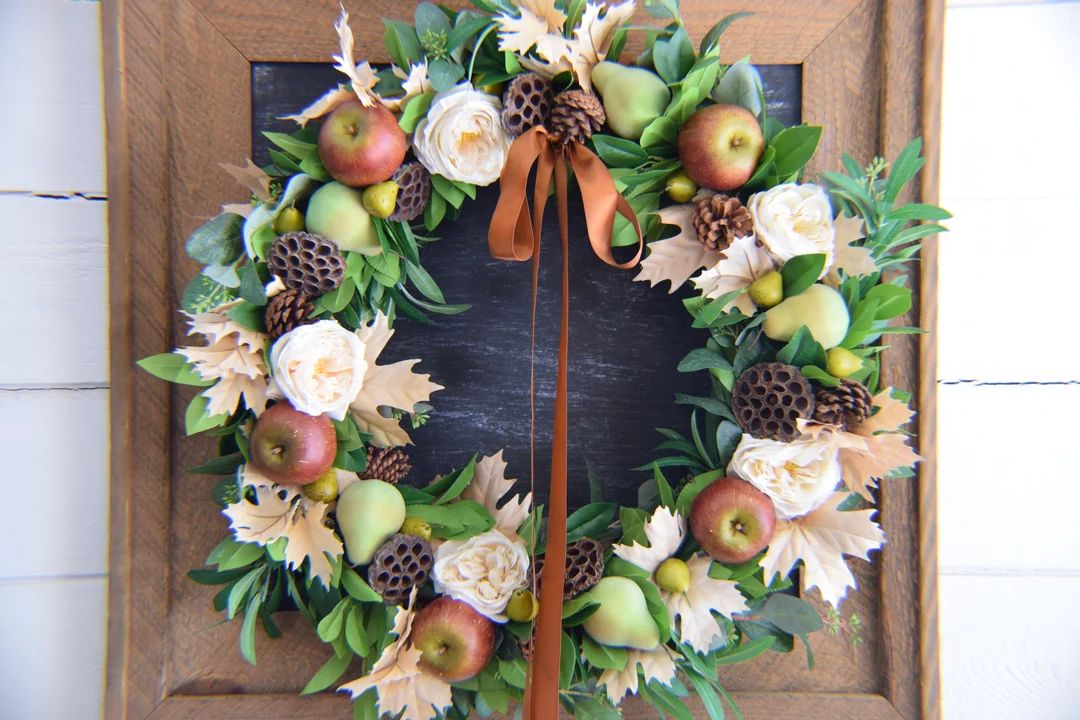 Apple & Pear Fall Wreath | Etsy (US)