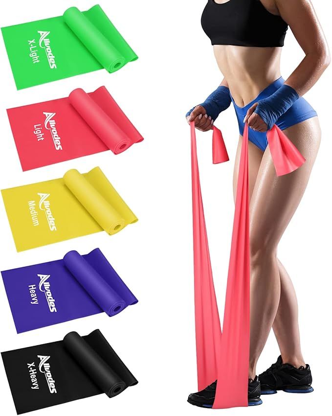 Allvodes Resistance Bands Set, 5 Pack Latex Exercise Bands with 5 Resistance Levels, Skin-Friendl... | Amazon (US)