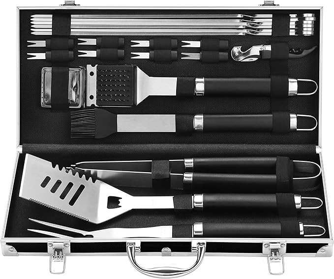 Grilljoy BBQ Accessories Grill Tools Set - 22PCS Stainless Stee Barbecue Grill Accessories for Ou... | Amazon (US)