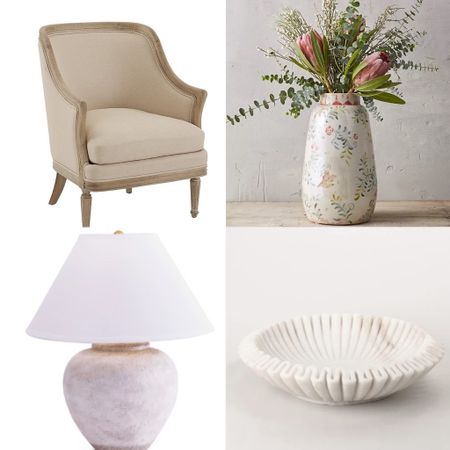 A few great spring finds! French chair HALF OFF, set of 2 gorgeous lamps for a steal, and gift ideas like gorgeous bowls and vases!
#springdecor #homedecor 

#LTKhome #LTKFind #LTKunder50
