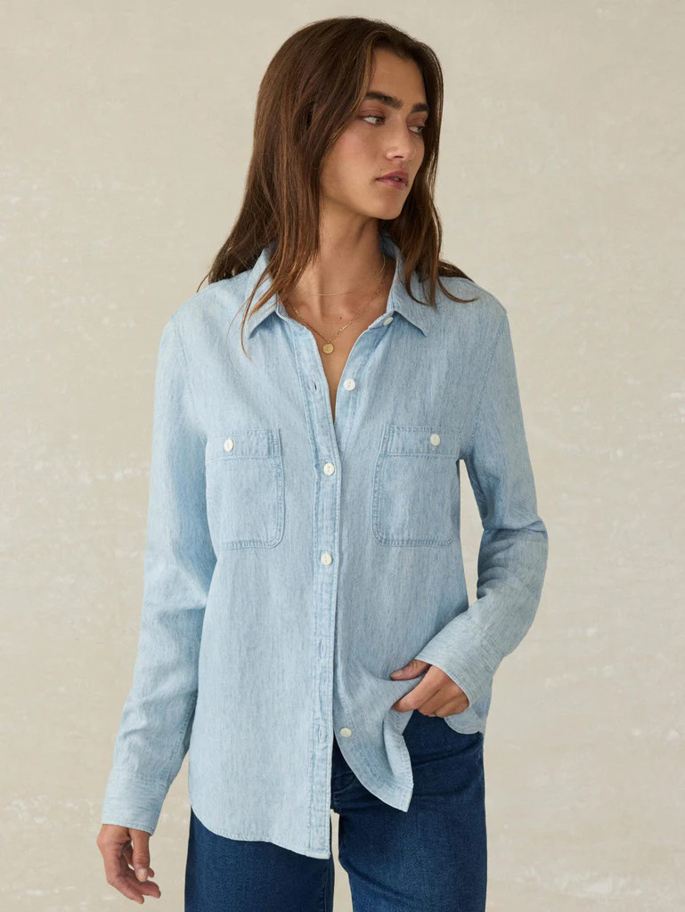 Tried & True Chambray Shirt - Mid Wash | Faherty