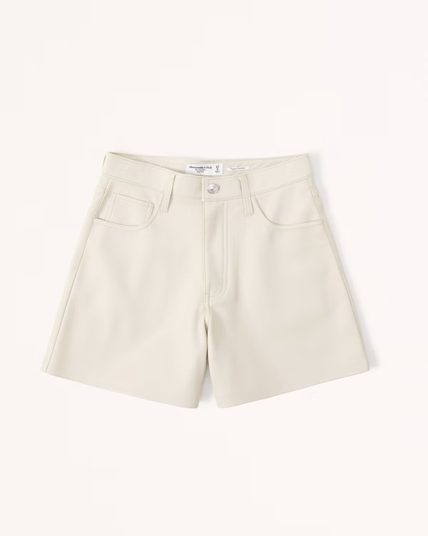 Curve Love Vegan Leather Dad Short | Abercrombie & Fitch (US)