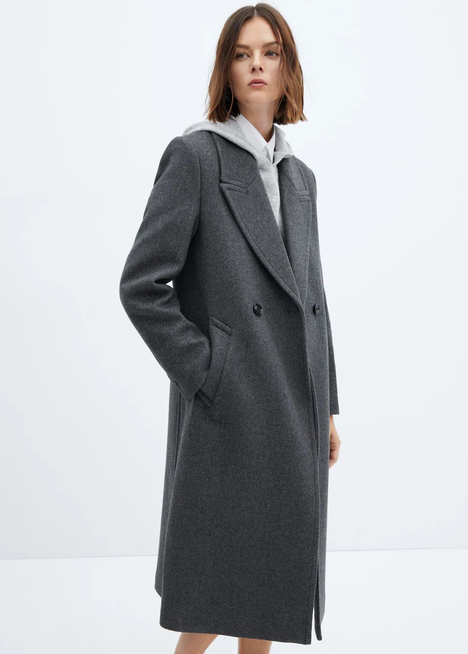 Lapels wool coat -  Women | Mango USA | MANGO (US)