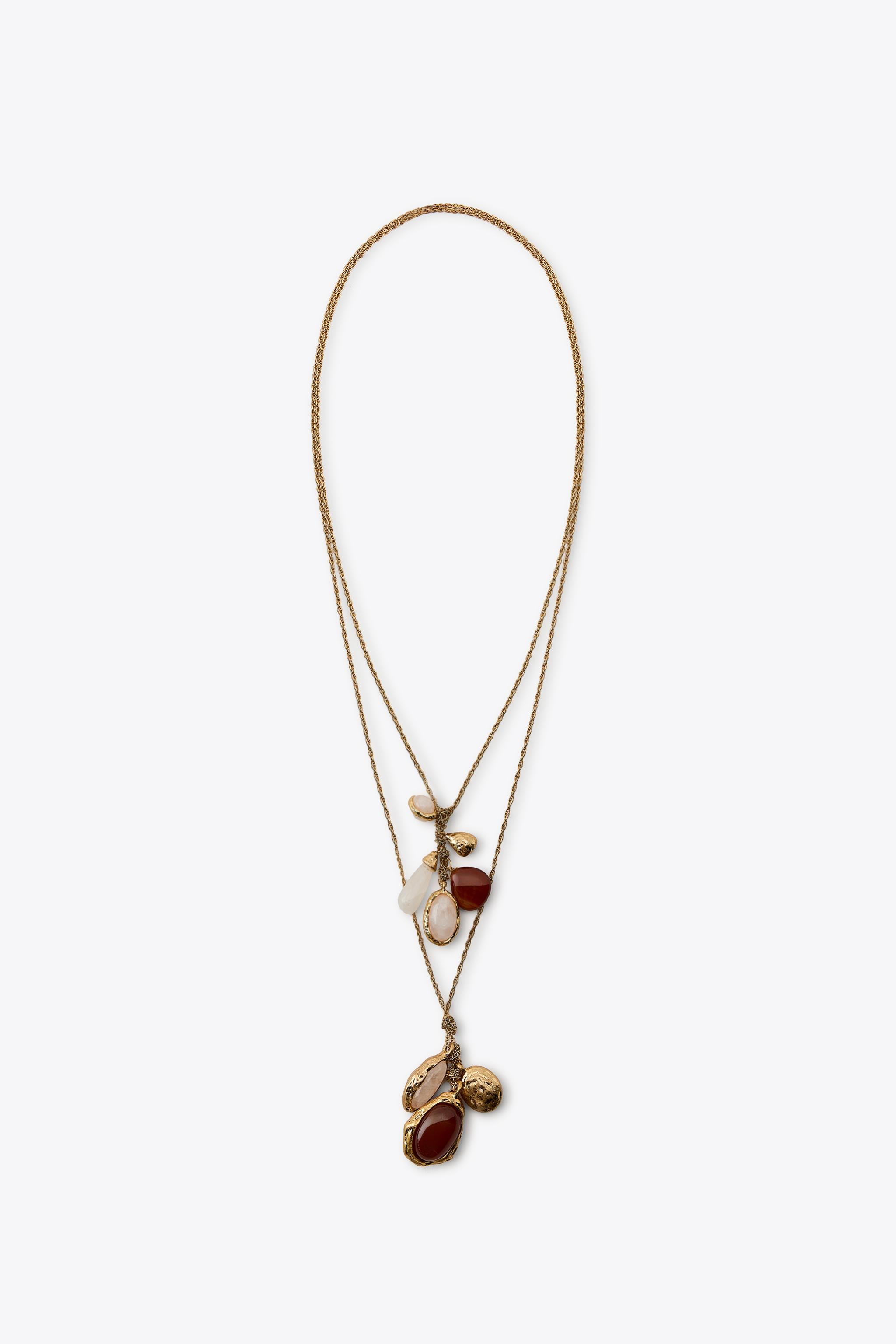 PACK OF 2 STONE NECKLACES | Zara US