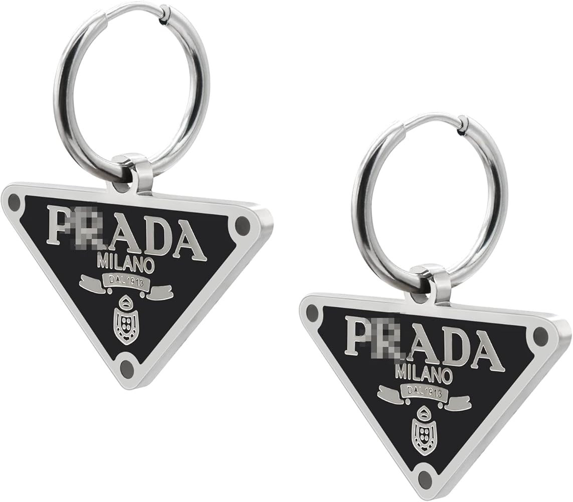 Letter "P"-RADA Earrings,925 Sterling Silver Symbole Pendant Earring,Triangle R Hoop Earrings For... | Amazon (US)