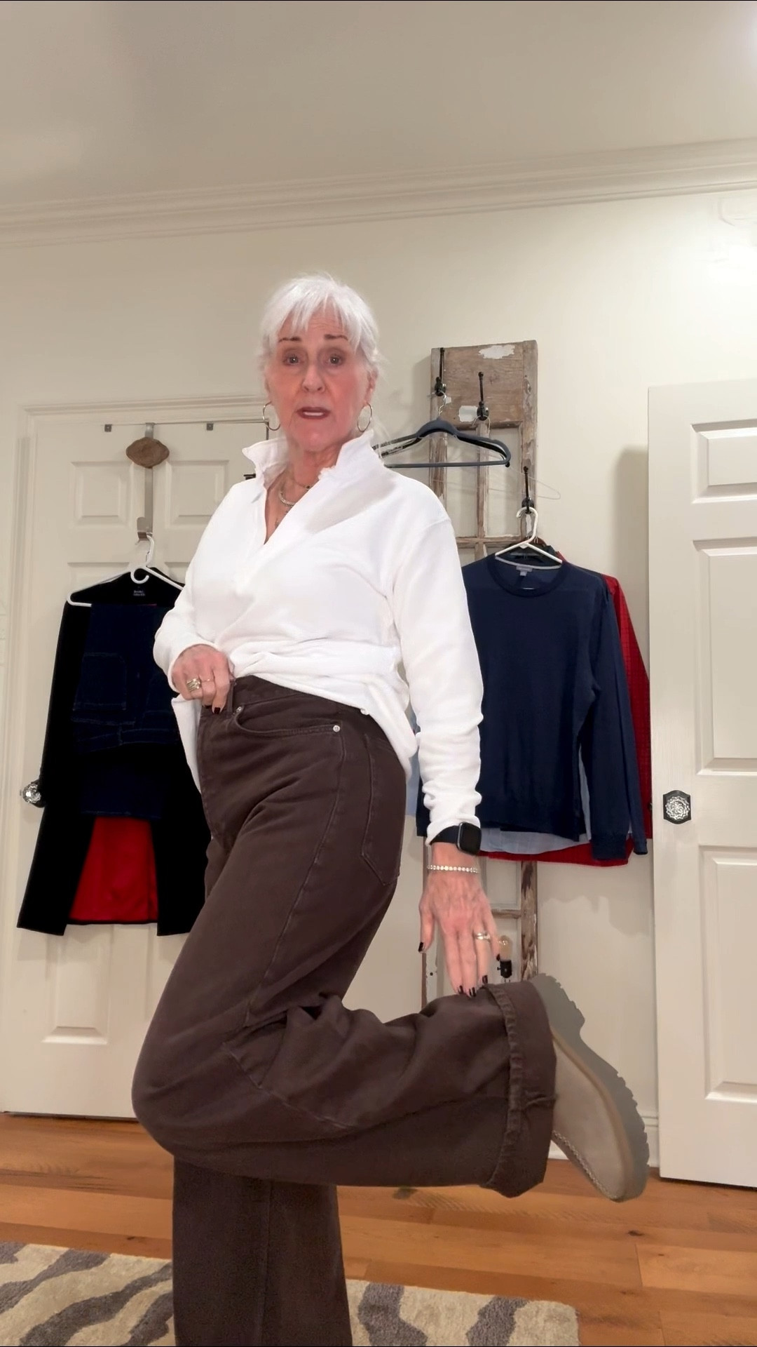 I love these wide leg, chocolate brown, high-rise jeans from Zara. I can’t link them, but I can link some other brown jeans for you. They’re the perfect fall, staple along with these Quince sweaters and Frank And Eileen top.  

#LTKSeasonal #LTKFindsUnder50 #LTKMidsize