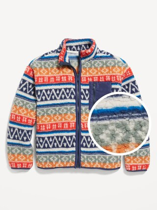 Cozy Sherpa Zip Jacket for Boys | Old Navy (US)