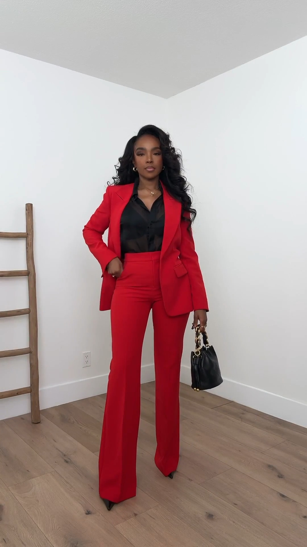 A standout suit moment in bold red — this @express blazer-and-trouser set is sleek, tailored, and guaranteed to turn heads. I paired it with a sheer black top for a modern, feminine contrast that keeps the look dressy and elevated.

Perfect for holiday gatherings, dinner events, work celebrations, or any night you want your outfit to do the talking.

📏 Sizing: Blazer (XS) • Pants (4 Long) • Top (XS) • Heels (TTS)
📏 Measurements: 5’4” • 138 lbs • 34D • 27” waist • 40” hips

Red blazer outfits, tailored winter looks, chic evening style, bold suit inspiration, elevated holiday fashion.

✨ Everything linked below for easy shopping
Follow me on Instagram and YouTube @kirasfashionfinds

#LTKPetite #LTKootd #LTKgrwm