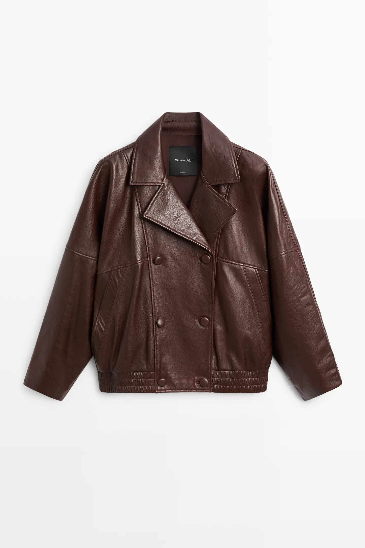 Nappa leather bomber jacket | Massimo Dutti US
