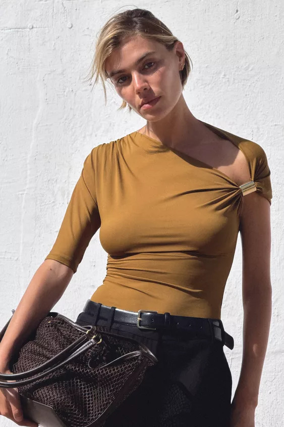 ASYMMETRIC POLYAMIDE TOP | Zara US