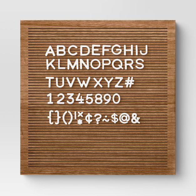 14&#34;x 14&#34; Wood Letter Board Brown - Threshold&#8482; | Target