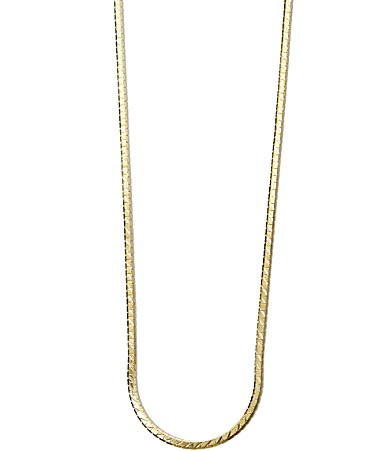 Argento Vivo Snake Textured Sterling Silver Chain Necklace - Gold | Dillard's