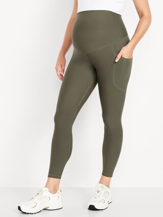 Maternity Full-Panel PowerSoft 7/8 Leggings | Old Navy (US)