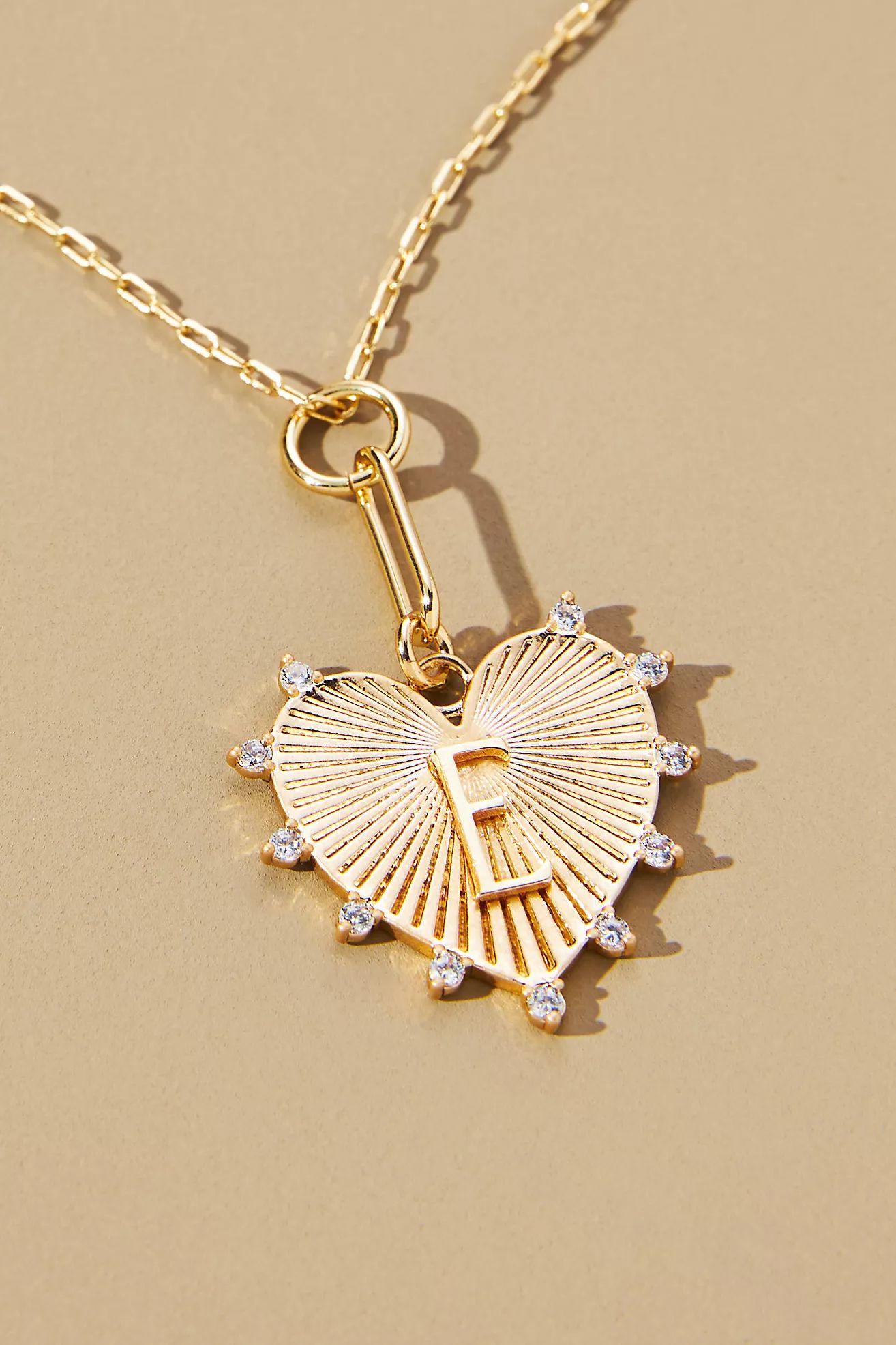 Monogram Heart Pendant Necklace | Anthropologie (US)