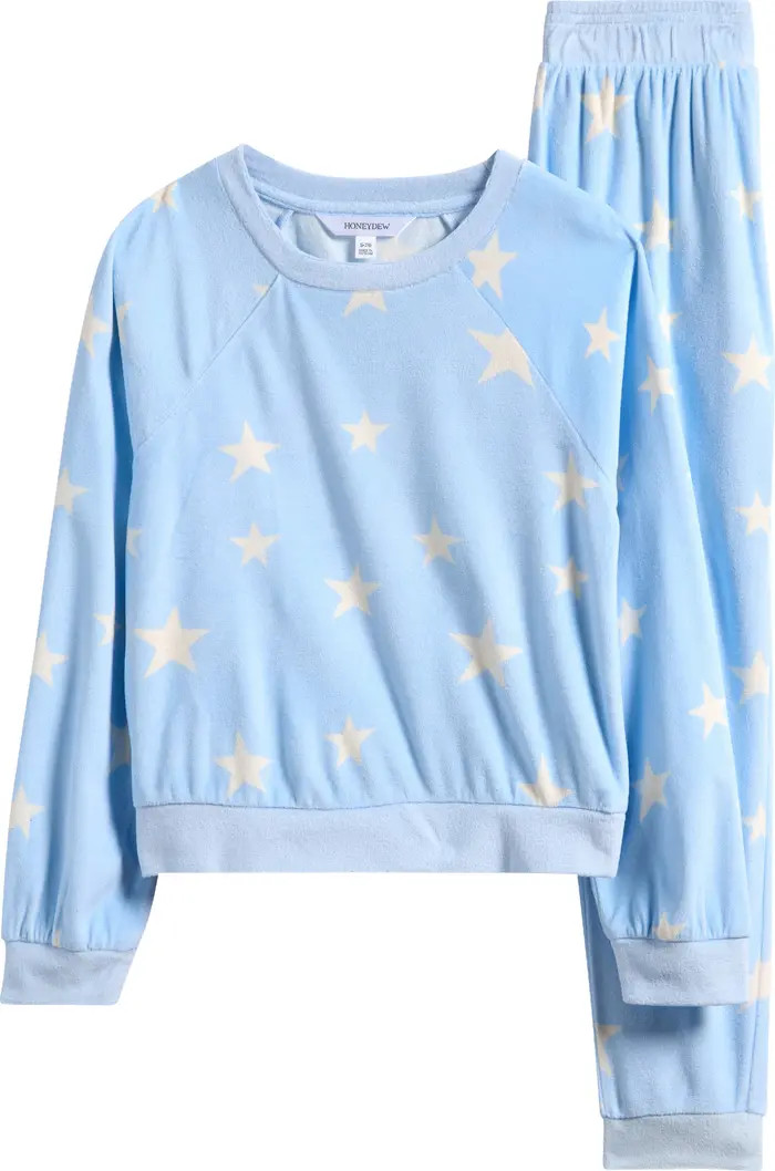 Kids' Snuggle Up Print Lounge Sweatshirt & Joggers Set | Nordstrom