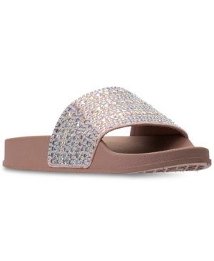 Steve Madden Little Girls' Jdazzle Rhinestone Slide Sandals from Finish Line | Macys (US)