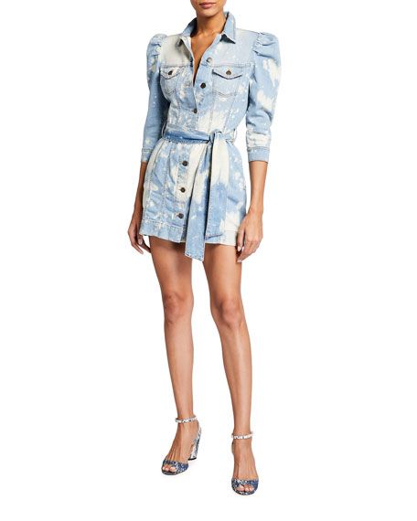 Retrofete Lema Belted Denim Dress | Neiman Marcus