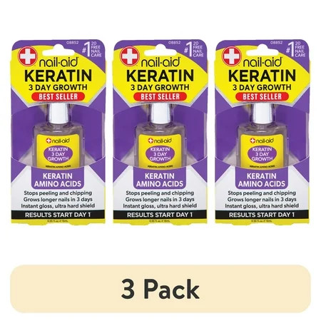 (3 pack) Nail-Aid 3 Day Growth Keratin Amino Acids Formula, 0.55 Fl Oz | Walmart (US)
