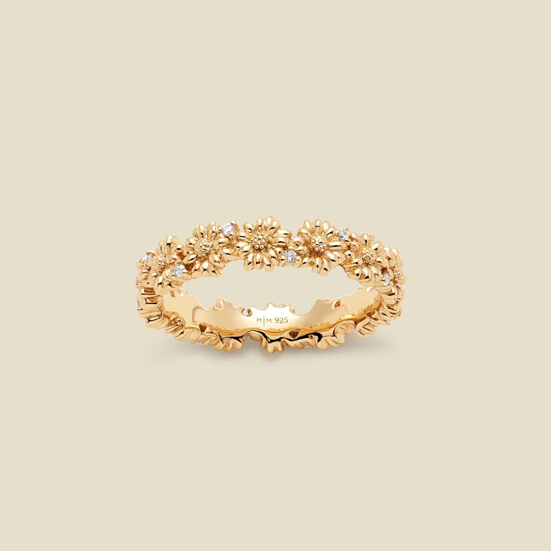 April CZ Birth Flower Eternity Ring | Made By Mary