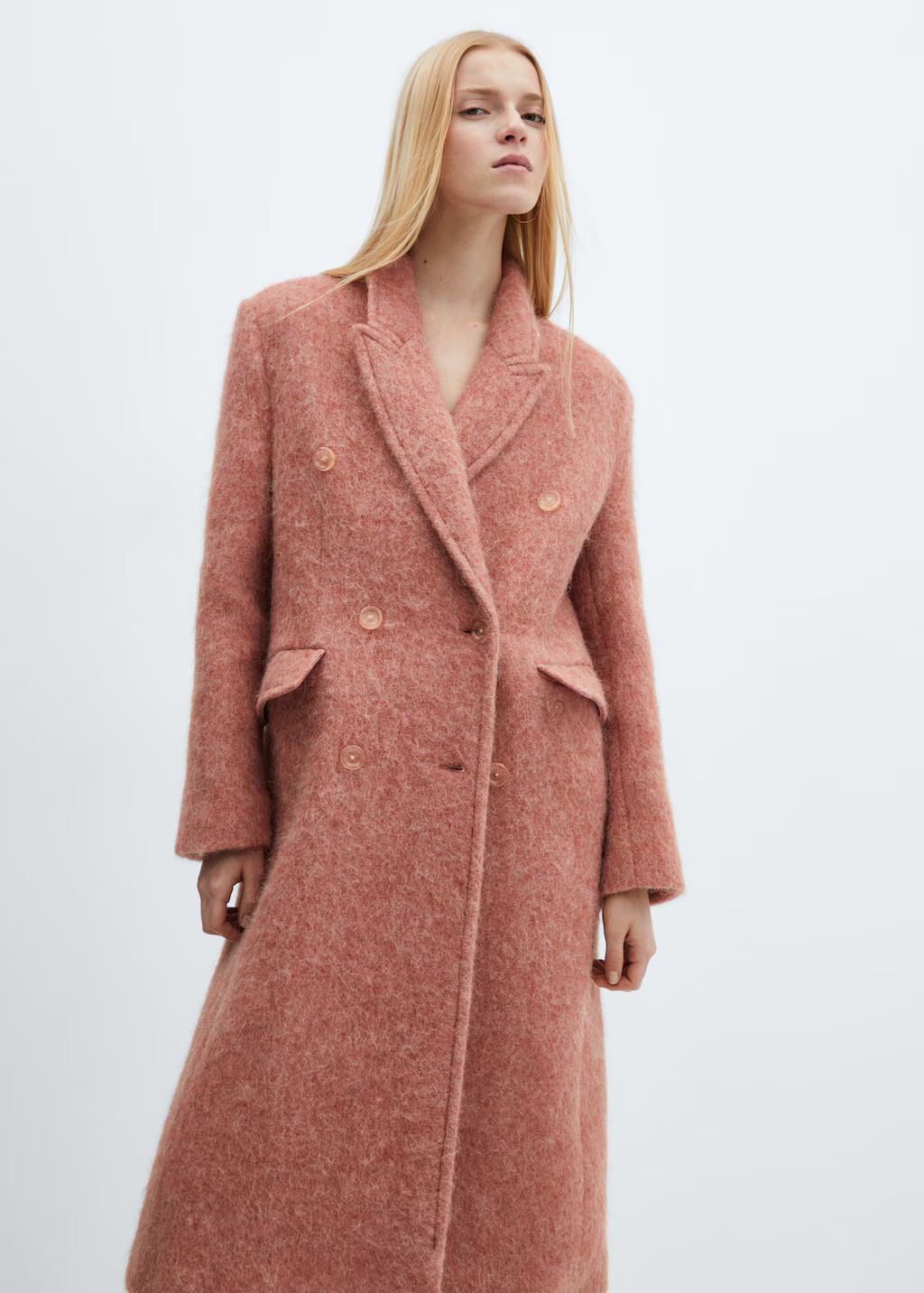 Double-breasted wool coat - Women | MANGO USA | Mango (US/MX/AU)