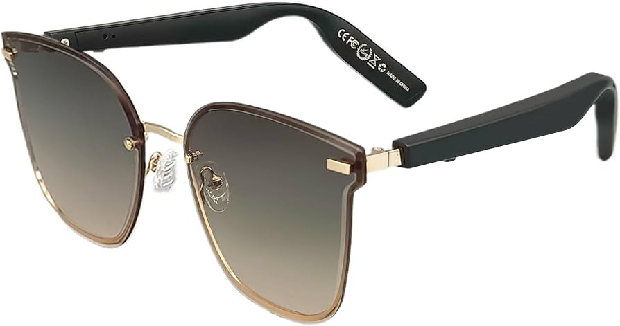 Bluetooth Smart Sunglasses, Open Ear Surround Sound Bluetooth Glasses for Men Women, UV400 Polari... | Amazon (US)