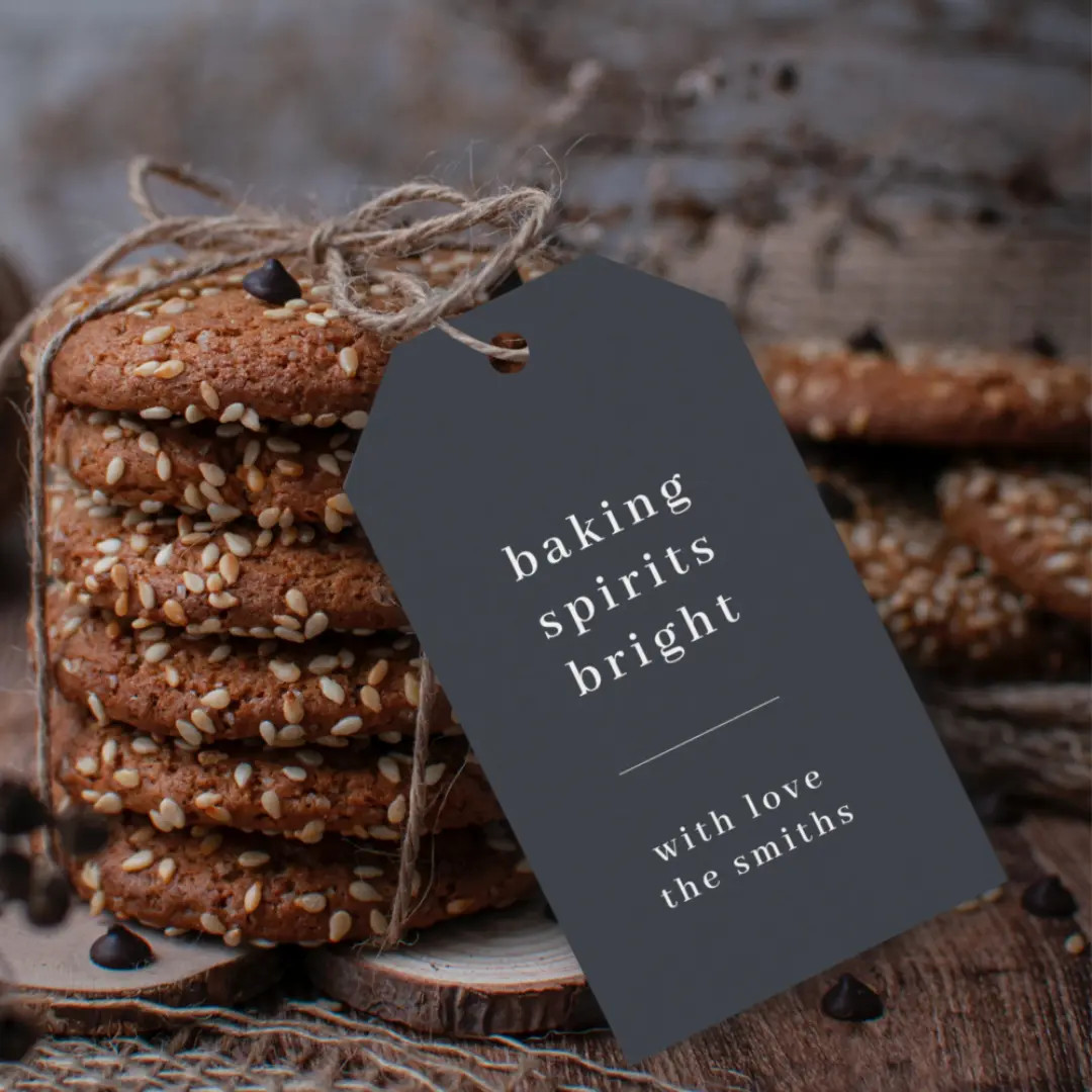 Baking Spirits Bright | Modern Stylish Trendy Fun Gift Tags | Zazzle | Zazzle