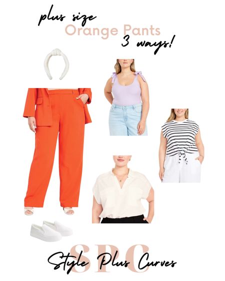 Had fun at Old Navy styling these plus size bright orange pants! I found 3 cute ways to wear them, definitely a great addition to the wardrobe. 

#LTKWorkwear #LTKFindsUnder50 #LTKPlusSize