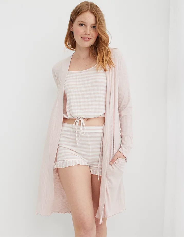 Online Only
    
  
    Aerie Real Soft® Ribbed Robe | American Eagle Outfitters (US & CA)