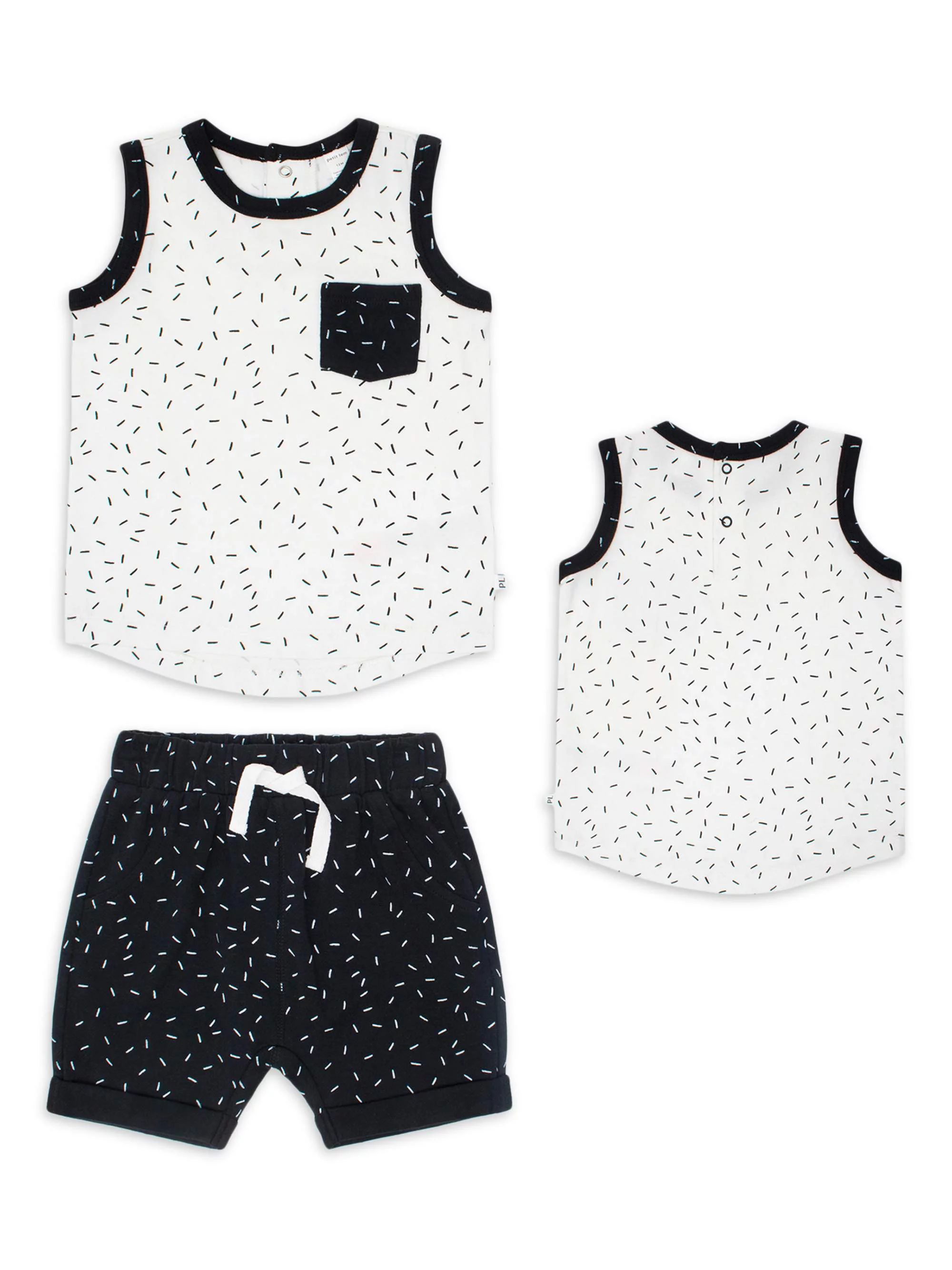Petit Lem Baby Boy Tank Top and Shorts Outfit Set, 2pc | Walmart (US)