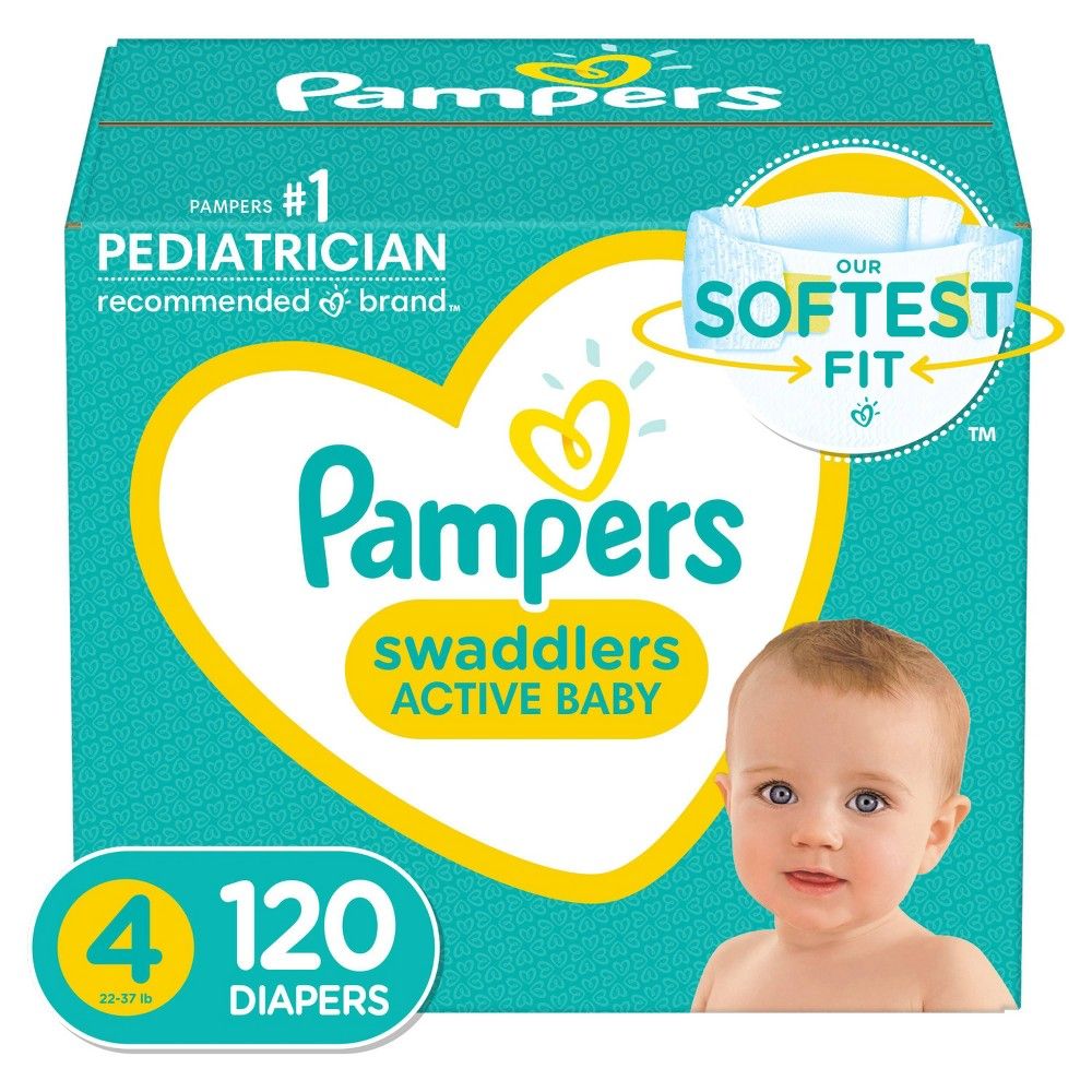 Pampers Swaddlers Diapers Enormous Pack - Size 4 - 120ct | Target