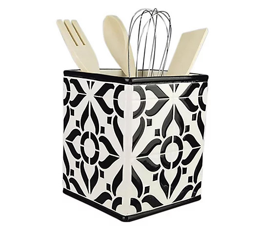 Young's Inc. Ceramic Moroccan Tile Tool Holderwith Tools - QVC.com | QVC