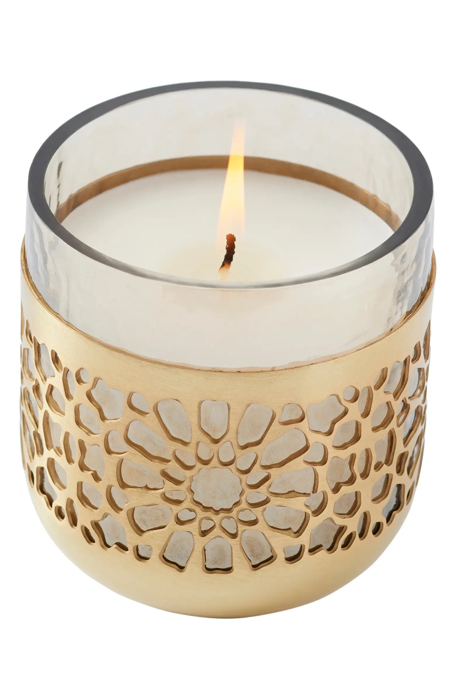 Small Laser Cut Floral Candle | Nordstrom