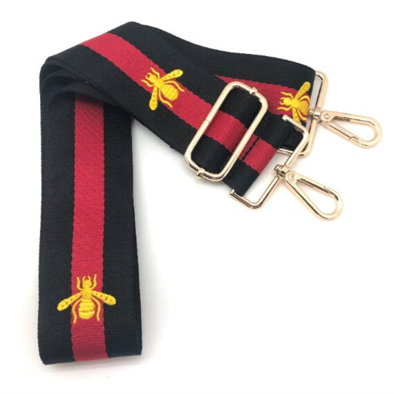 Woven Canvas Purse Strap  Black & Red Bee 2-inch | Etsy | Etsy (US)