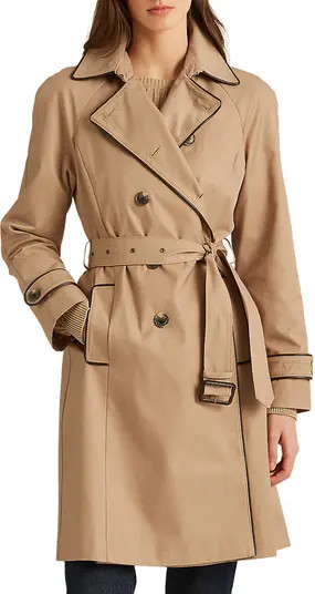 Water Repellent Cotton Blend Belted Trench Coat | Nordstrom