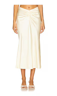 LPA Elinor Midi Skirt in Butter Yellow from Revolve.com | Revolve Clothing (Global)