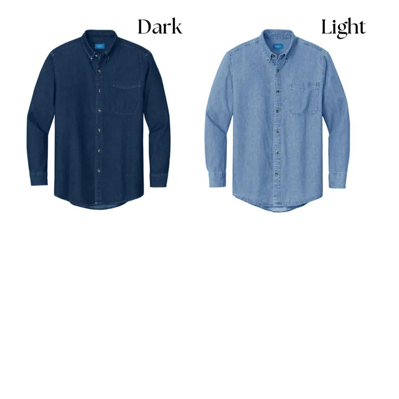 Sleeve Embroidered Denim Button up Down Bridesmaid Getting Ready Shirts - Etsy | Etsy (US)