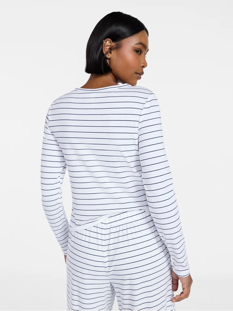 No Boundaries Cloud Core Sleepwear Henley Shirt, Women's XS-XXL | Walmart (US)