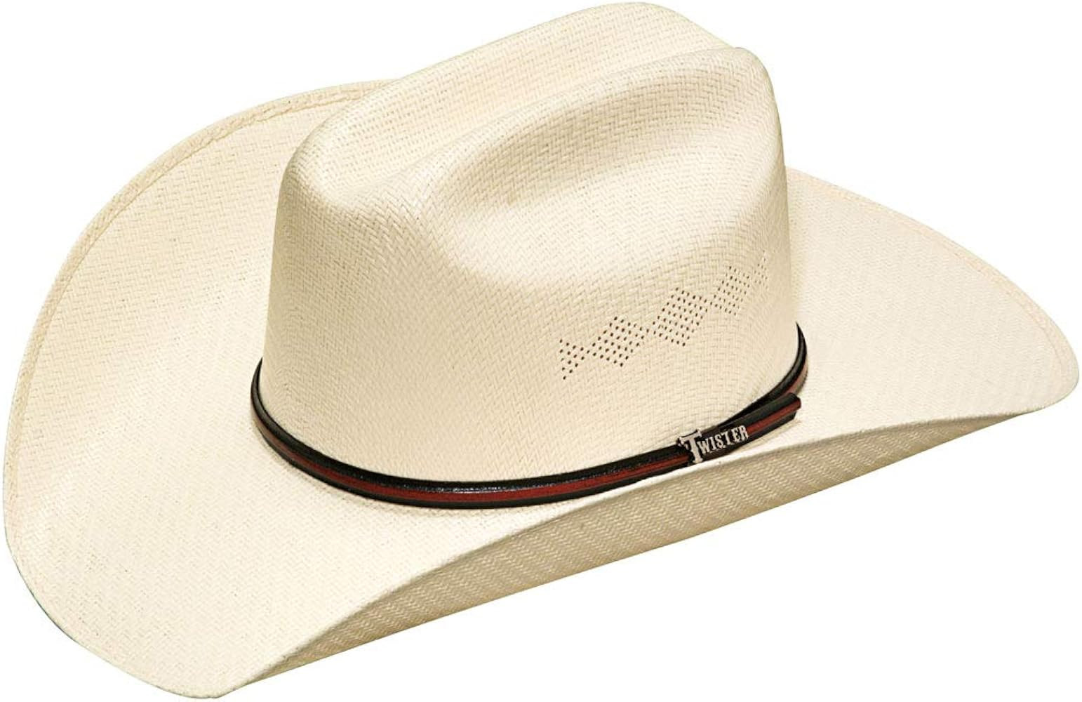 Twister 5X Natural 4in Brim with Eyelets Straw Cowboy Hat Natural | Amazon (US)