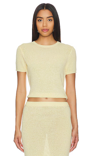 SEROYA Clare Baby Tee in Lemon. - size S | Revolve Clothing (Global)