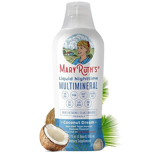 Liquid Sleep Multimineral by MaryRuth (Coconut) Vegan Vitamins, Minerals, Magnesium, Calcium & MS... | Amazon (US)