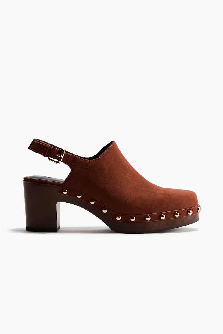 H & M - Heeled Clogs - Beige | H&M (US, CA, MX)