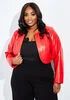 Faux Leather Shrug Jacket | Ashley Stewart